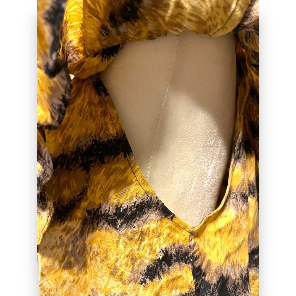 Hoffmann Copenhagen Tabitha Blouse Golden Hour Animal Print Size 34 - Picture 15 of 15